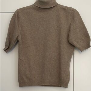 Women’s Wool Short Sleeve Turtleneck Sweater